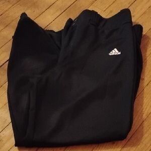 adidas Black Baseball Pants with White Logo